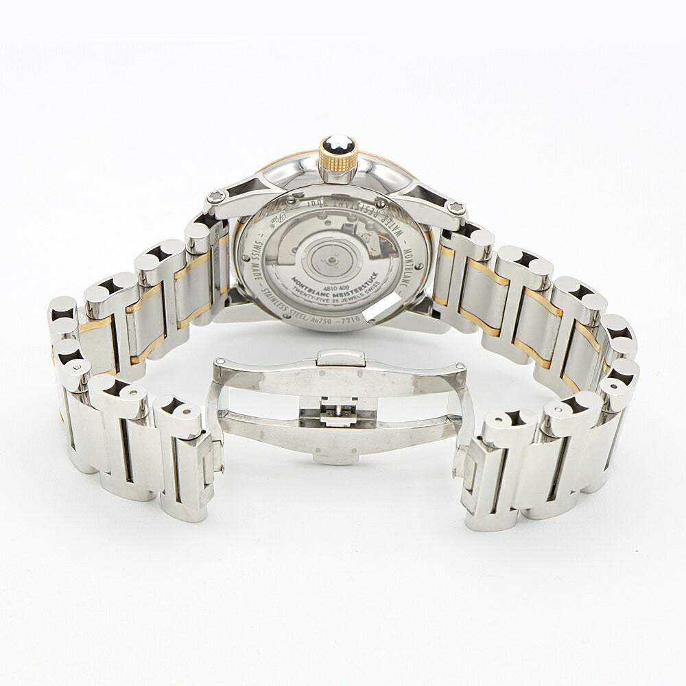 MONTBLANC モンブラン タイムウォーカー 7210 デイト 裏スケ 30m防水 シルバー YG イエローゴールド SS ステンレス コンビ メンズ 自動巻き【6ヶ月保証】【腕時計】【中古】