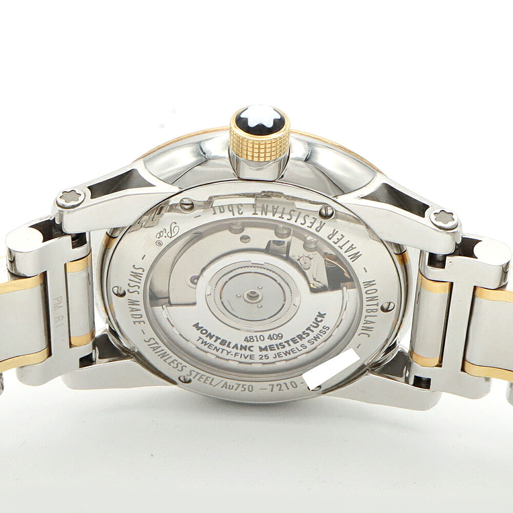 MONTBLANC モンブラン タイムウォーカー 7210 デイト 裏スケ 30m防水 シルバー YG イエローゴールド SS ステンレス コンビ メンズ 自動巻き【6ヶ月保証】【腕時計】【中古】