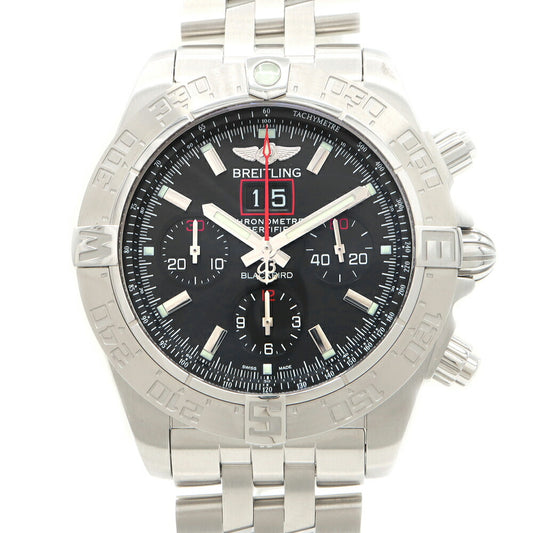 BREITLING ブライトリング クロノマット ブラックバード 世界2000本限定 A44360 クロノグラフ ビッグデイト 300m防水 黒 ブラック SS ステンレス メンズ 自動巻き【6ヶ月保証】【腕時計】【中古】