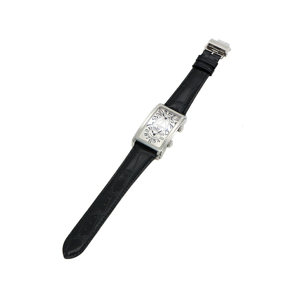 CUERVO Y SOBRINOS クエルボ イ ソブリノス ハバナ プロミネンテ デュアルタイム A1112-2 裏スケ シルバー SS ステンレス 純正尾錠 メンズ 自動巻き【6ヶ月保証】【腕時計】【中古】