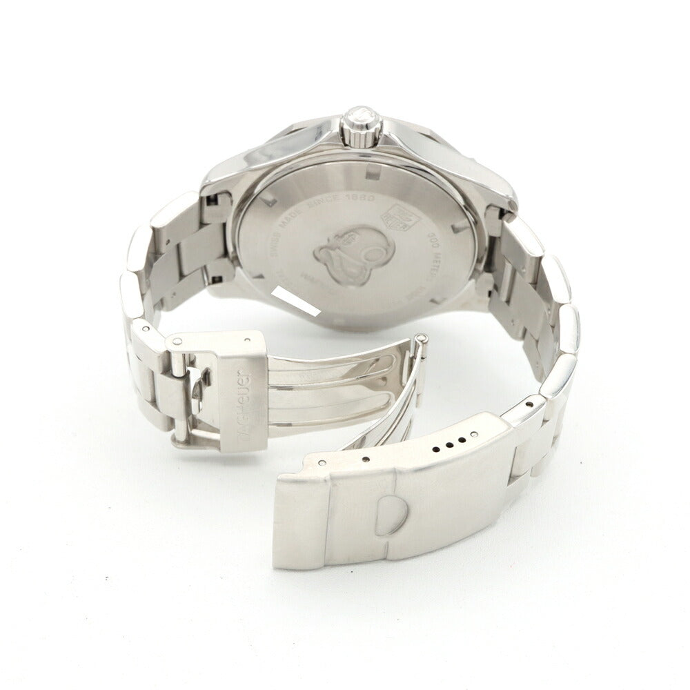 電池交換済 TAG Heuer タグホイヤー アクアレーサー グランドデイト WAF1012 スモールセコンド 300m防水 黄 イエロー SS ステンレス メンズ クォーツ【6ヶ月保証】【腕時計】【中古】