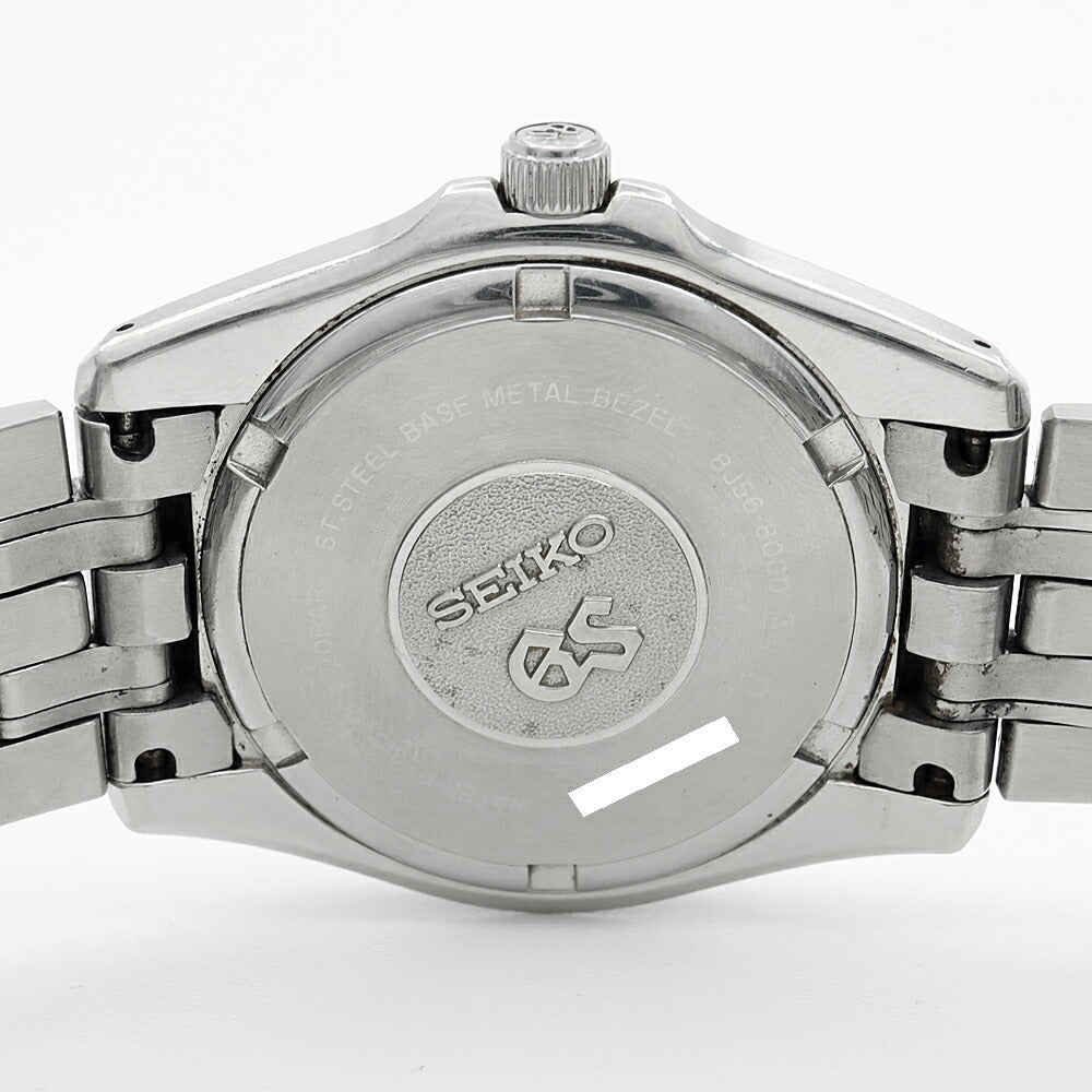 電池交換済 SEIKO セイコー GS グランドセイコー 8J56-8000 200m防水 黒 ブラック SS ステンレス メンズ クォーツ【6ヶ月保証】【腕時計】【中古】