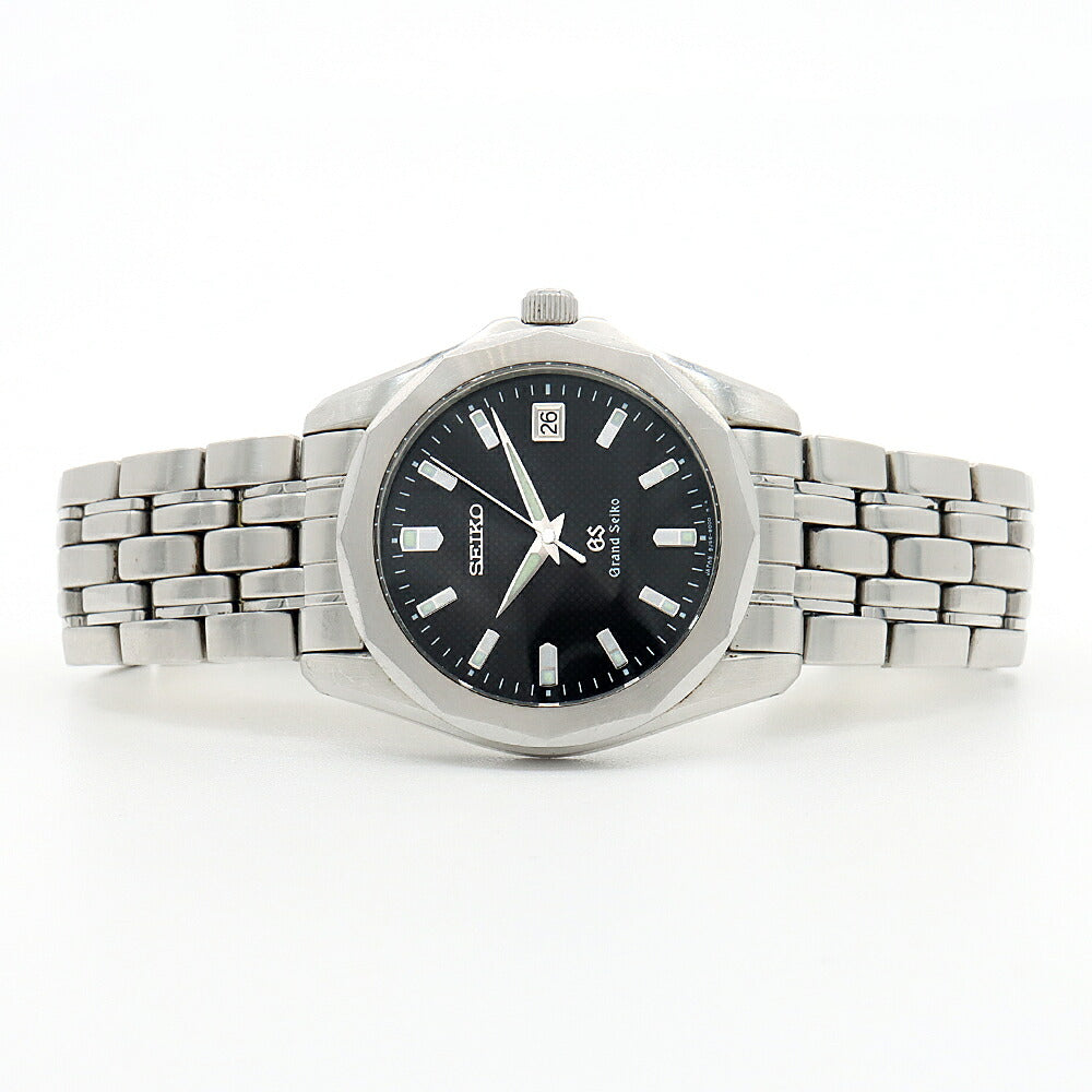 電池交換済 SEIKO セイコー GS グランドセイコー 8J56-8000 200m防水 黒 ブラック SS ステンレス メンズ クォーツ【6ヶ月保証】【腕時計】【中古】