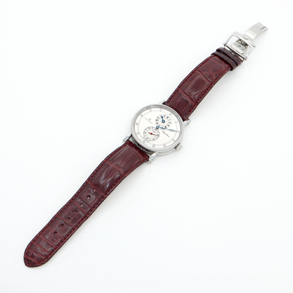 内部点検済 CHRONOSWISS クロノスイス レギュレーター UNITED ARROWS 25本限定 CH1223UA 裏スケ シルバー SS ステンレス 純正ベルト 純正尾錠 メンズ 自動巻き【6ヶ月保証】【腕時計】【中古】