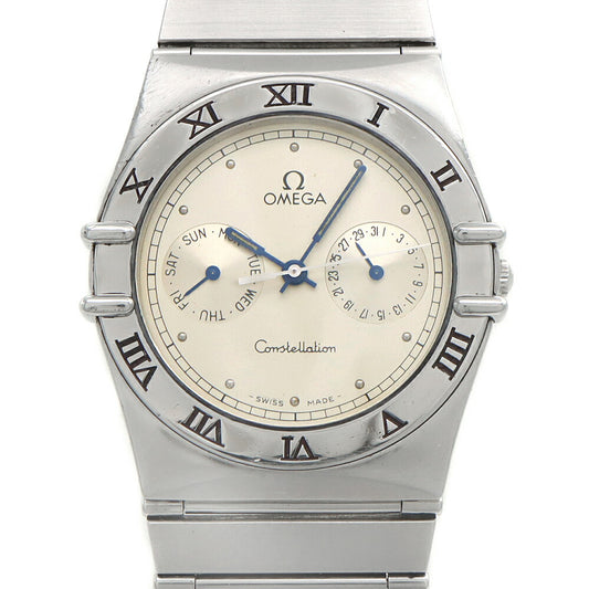電池交換済 OMEGA オメガ コンステレーション 396.1070 Cal.1444 デイデイト シルバー SS ステンレス メンズ クォーツ アンティーク ヴィンテージ【腕時計】【中古】
