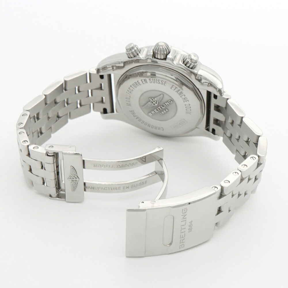 BREITLING ブライトリング クロノマット 44 GMT AB0420 クロノグラフ デイト 200m防水 シルバー SS ステンレス メンズ 自動巻き【6ヶ月保証】【腕時計】【中古】