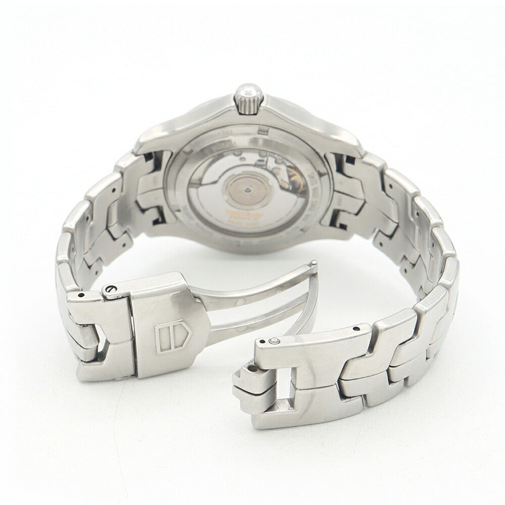 TAG Heuer タグホイヤー リンク キャリバー6 WJF211A スモールセコンド 200m防水 デイト 裏スケ 黒 ブラック SS ステンレス メンズ 自動巻き【6ヶ月保証】【腕時計】【中古】