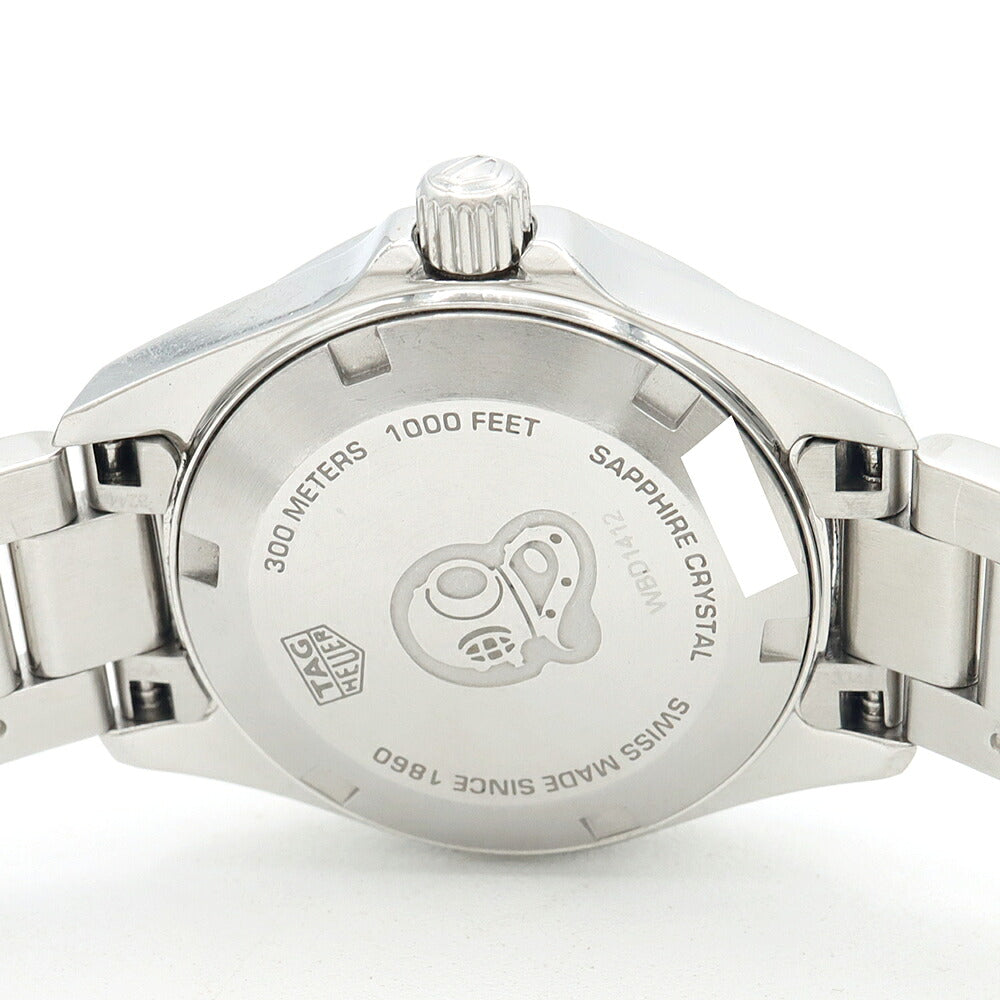 電池交換済 TAG Heuer タグホイヤー アクアレーサー WBD1412 デイト 300m防水 青 ブルー SS ステンレス レディース クォーツ【6ヶ月保証】【腕時計】【中古】