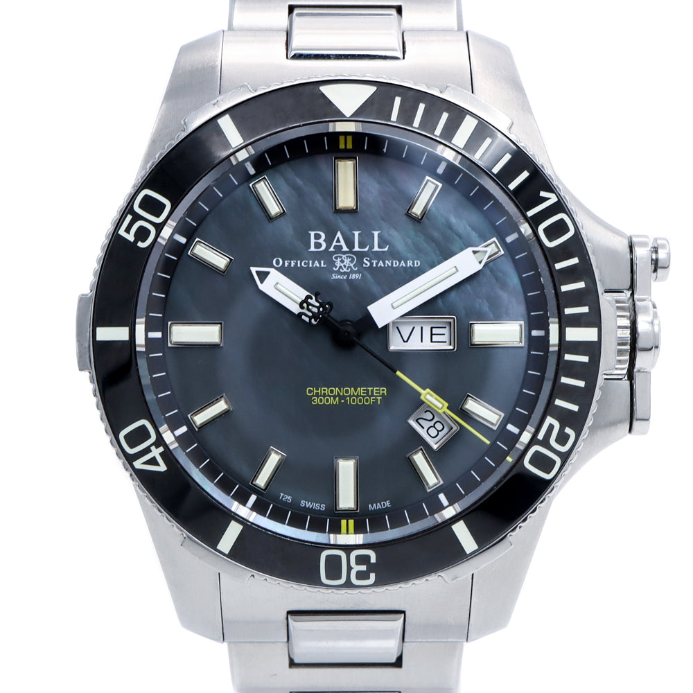 内部点検済 BALL ボール ウォッチ エンジニア ハイドロカーボン サブマリン ウォーフェア ブラック MOP 日本限定100本 DM2236A-S1CJ-BK 300m防水 デイデイト 黒 ブラックシェル SS ステンレス CE セラミック メンズ 自動巻き【6ヶ月保証】【腕時計】【中古】