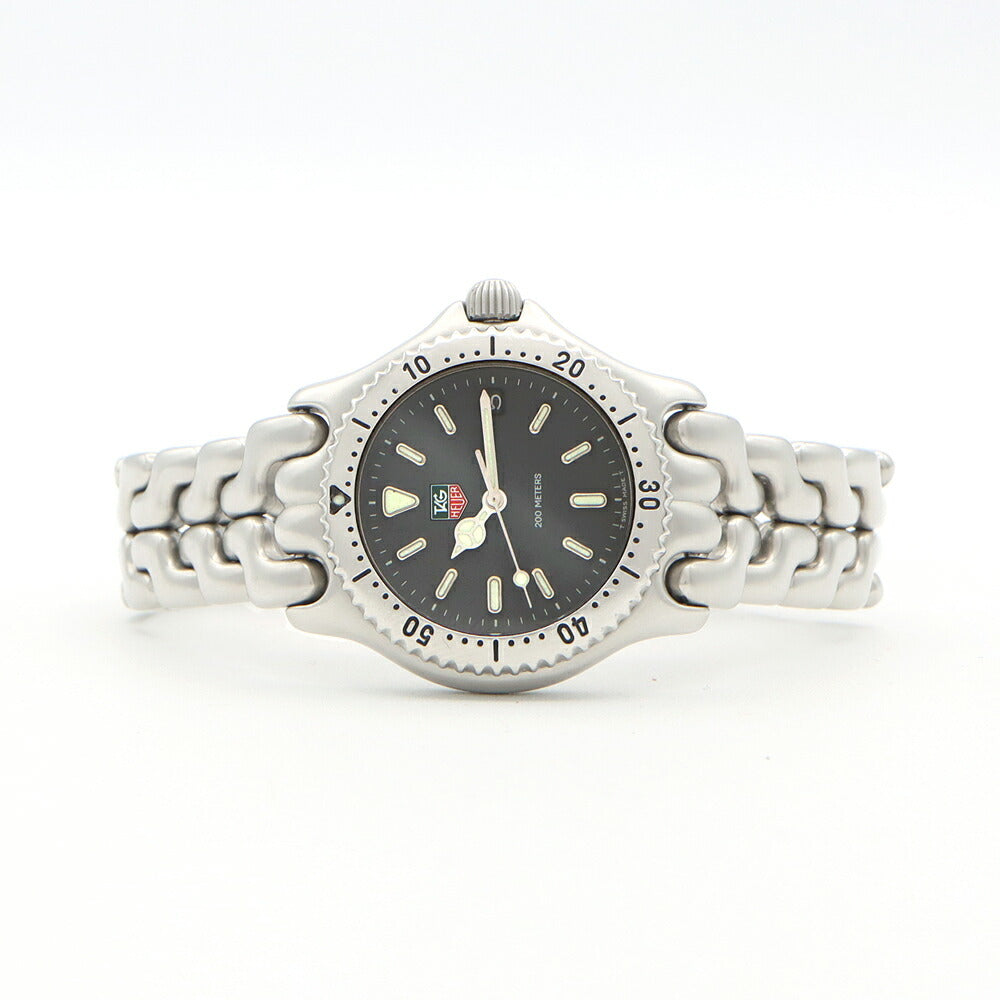 電池交換済 TAG Heuer タグホイヤー S/el セルシリーズ S99.213M デイト 200m防水 グレー SS ステンレス メンズ クォーツ【6ヶ月保証】【腕時計】【中古】