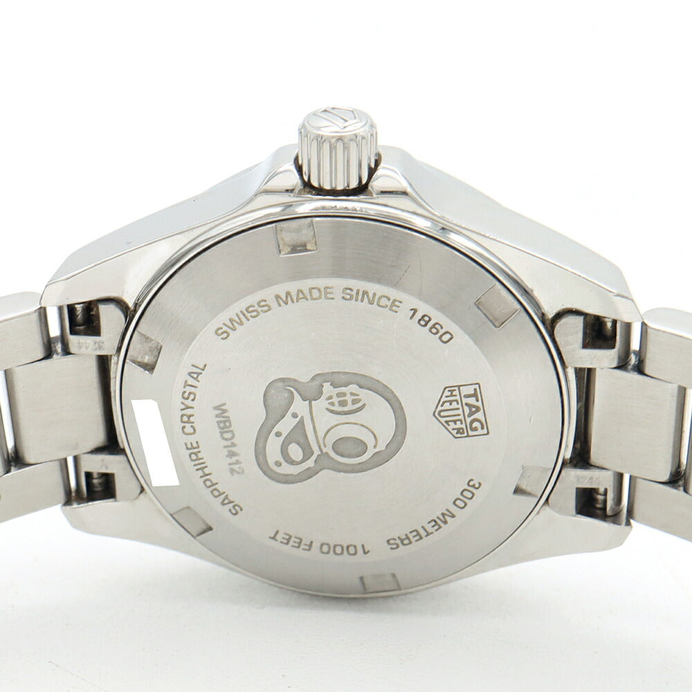 電池交換済 TAG Heuer タグホイヤー アクアレーサー WBD1412 デイト 300m防水 青 ブルー SS ステンレス レディース クォーツ【6ヶ月保証】【腕時計】【中古】