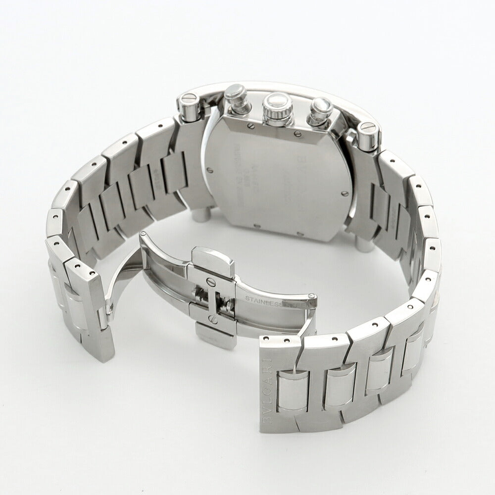 BVLGARI ブルガリ アショーマ クロノグラフ AA44SCH デイト ブルーグレー SS ステンレス メンズ 自動巻き【6ヶ月保証】【腕時計】【中古】