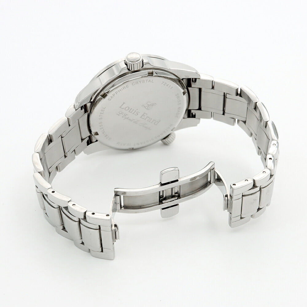 Louis Erard ルイエラール スポルティブ 72411 デイデイト 100m防水 白 ホワイト SS ステンレス メンズ 自動巻き【6ヶ月保証】【腕時計】【中古】