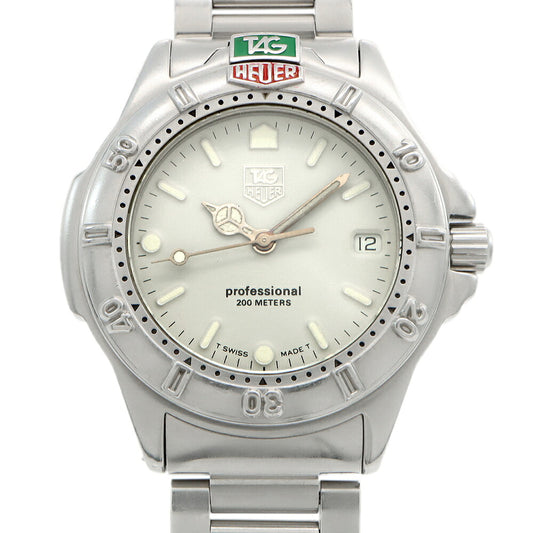 電池交換済 TAG Heuer タグホイヤー プロフェッショナル200 999.713A デイト 200m防水 ライトグレー SS ステンレス メンズ クォーツ【6ヶ月保証】【腕時計】【中古】