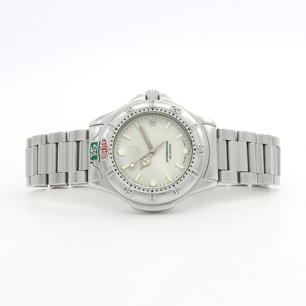 電池交換済 TAG Heuer タグホイヤー プロフェッショナル200 999.713A デイト 200m防水 ライトグレー SS ステンレス メンズ クォーツ【6ヶ月保証】【腕時計】【中古】