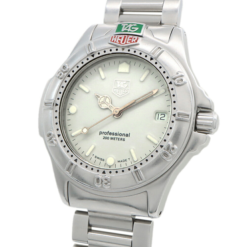 電池交換済 TAG Heuer タグホイヤー プロフェッショナル200 999.713A デイト 200m防水 ライトグレー SS ステンレス メンズ クォーツ【6ヶ月保証】【腕時計】【中古】