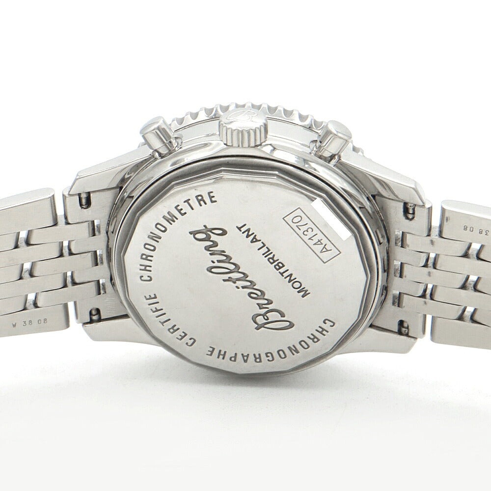 BREITLING ブライトリング ナビタイマー モンブリラン クロノグラフ A41370 デイト 30m防水 黒 ブラック シルバー SS ステンレス メンズ 自動巻き【6ヶ月保証】【腕時計】【中古】