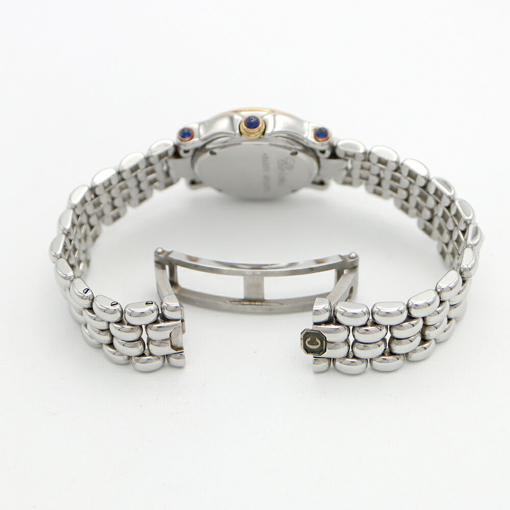 電池交換済 Chopard ショパール ハッピースポーツ 27/8295 5Pダイヤ ダイヤモンド 白 ホワイト YG イエローゴールド SS ステンレス レディース クォーツ【6ヶ月保証】【腕時計】【中古】
