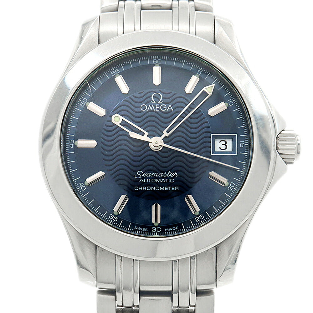 OMEGA オメガ シーマスター120 2501.81 デイト 120m防水 青 ブルー SS ステンレス メンズ 自動巻き【6ヶ月保証】【腕時計】【中古】