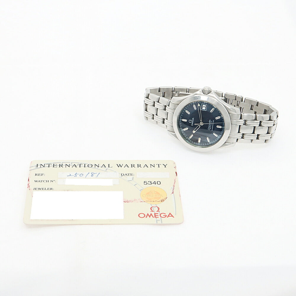 OMEGA オメガ シーマスター120 2501.81 デイト 120m防水 青 ブルー SS ステンレス メンズ 自動巻き【6ヶ月保証】【腕時計】【中古】