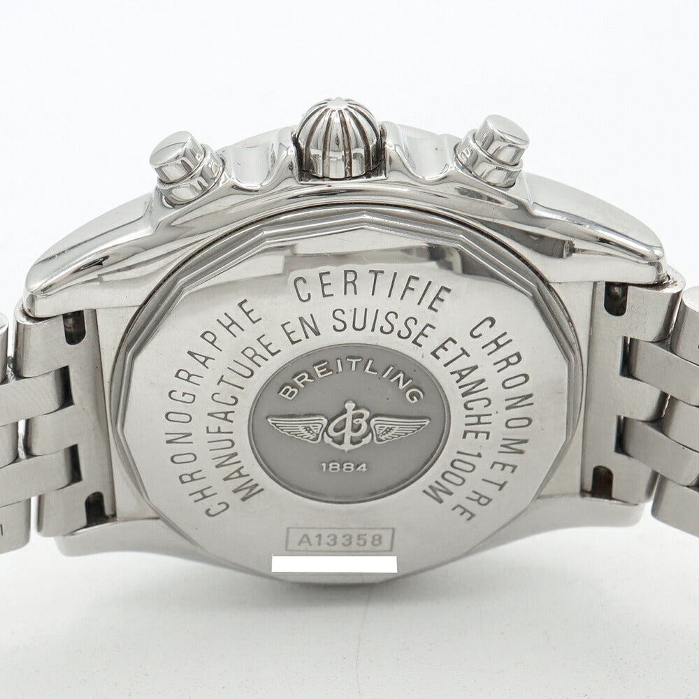 内部点検済 BREITLING ブライトリング クロノコックピット A13358 クロノグラフ デイト 100m防水 黒 ブラック SS ステンレス メンズ 自動巻き【6ヶ月保証】【腕時計】【中古】
