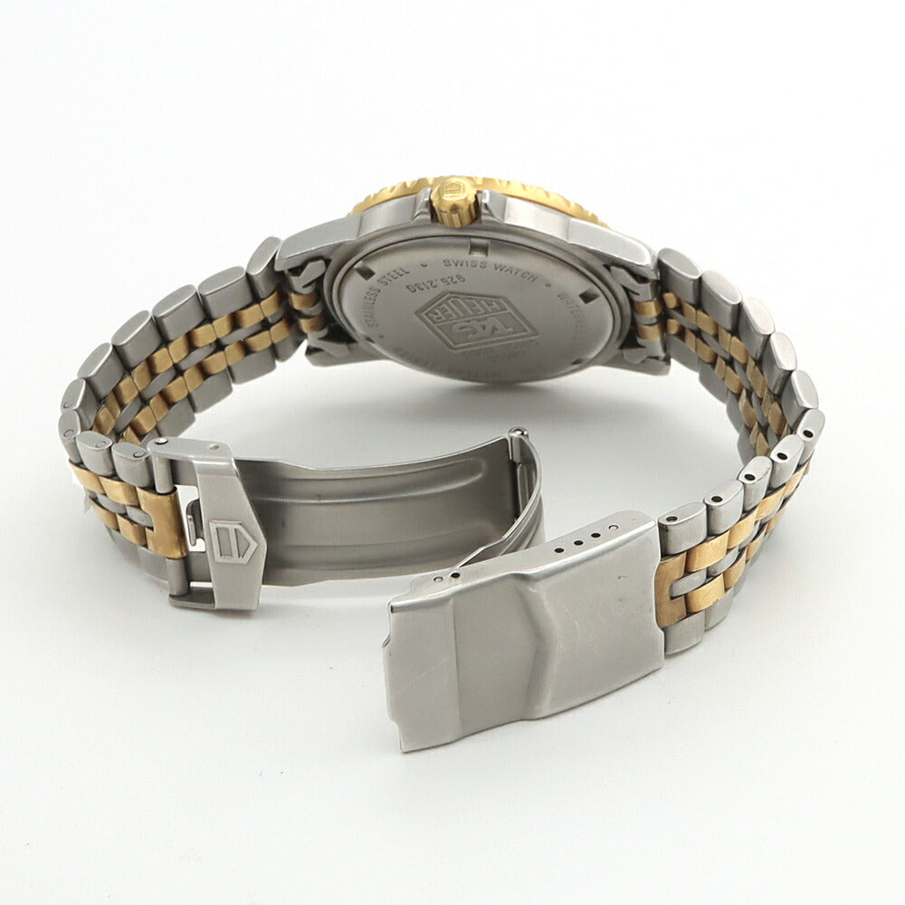電池交換済 TAG Heuer タグホイヤー プロフェッショナル 200 925.213G デイト 200m防水 黒 ブラック YGP イエローゴールド SS ステンレス コンビ メンズ クォーツ【6ヶ月保証】【腕時計】【中古】