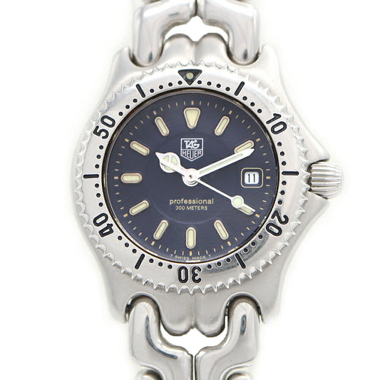 電池交換済 TAG Heuer タグホイヤー S/el セルシリーズ WG1317-2 デイト 200m防水 紺 ネイビー SS ステンレス レディース クォーツ【6ヶ月保証】【腕時計】【中古】