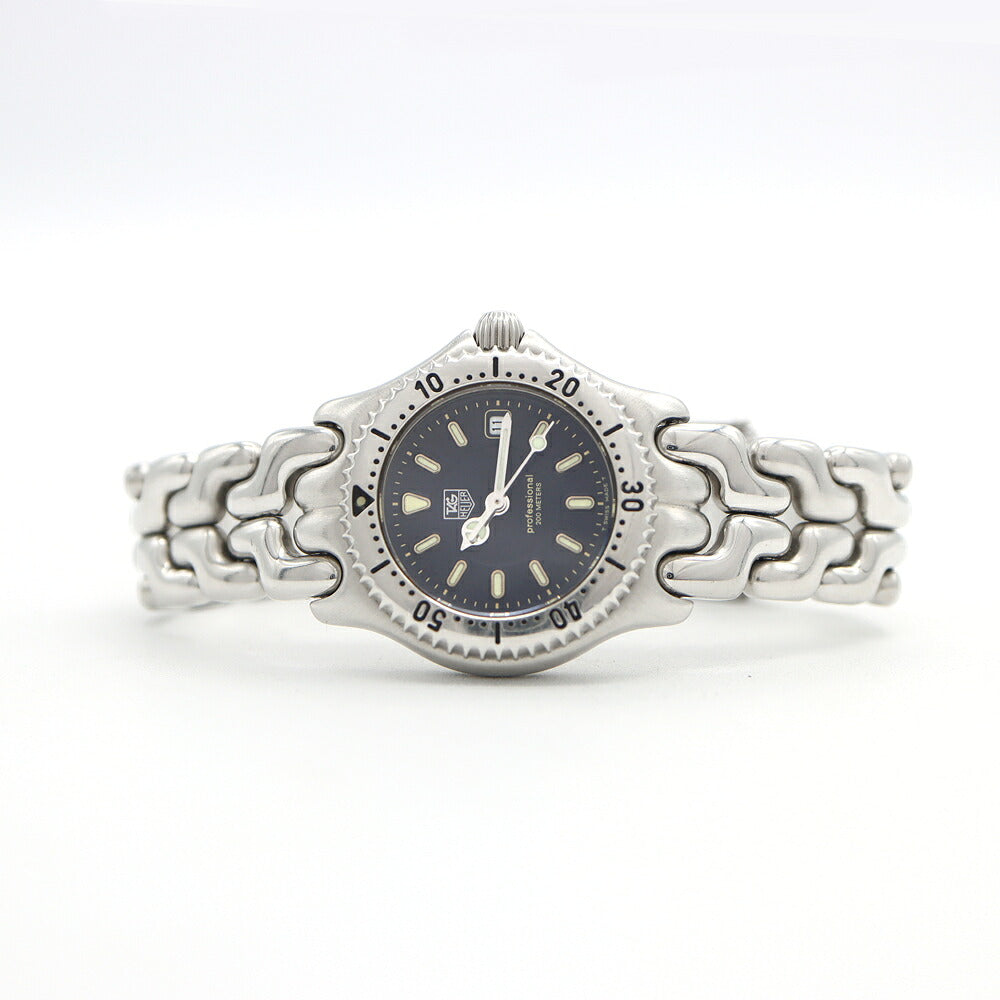 電池交換済 TAG Heuer タグホイヤー S/el セルシリーズ WG1317-2 デイト 200m防水 紺 ネイビー SS ステンレス レディース クォーツ【6ヶ月保証】【腕時計】【中古】
