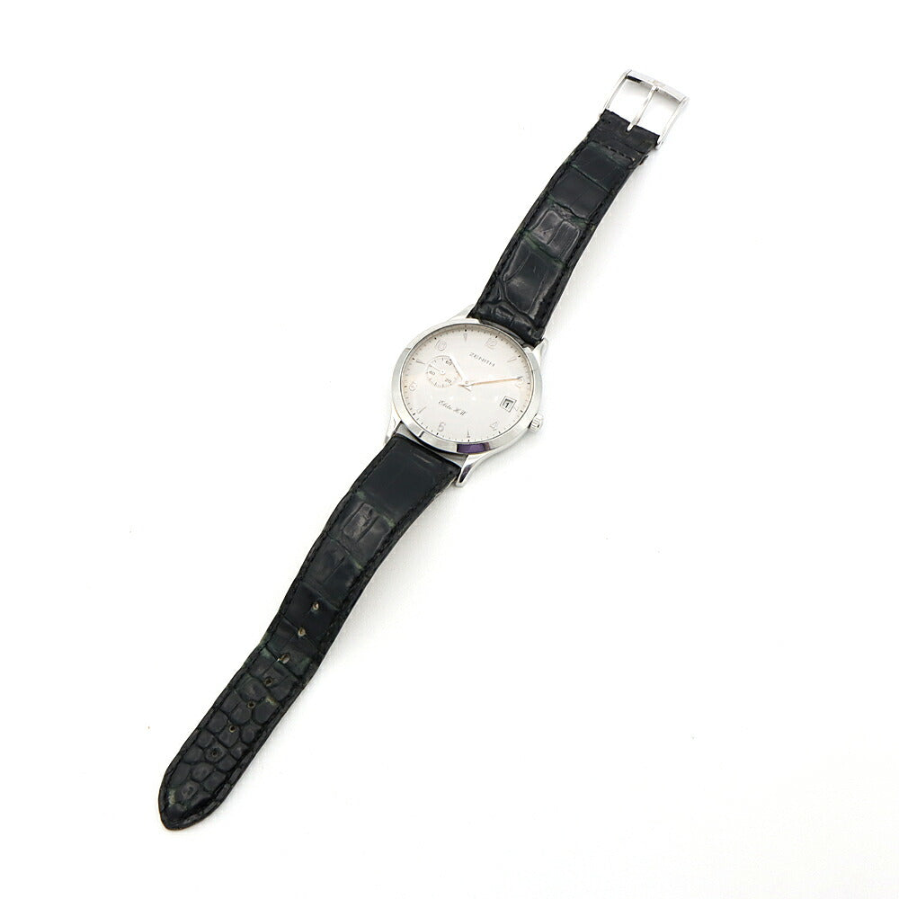 ZENITH ゼニス クラス エリート 01.0125.650 デイト スモールセコンド シルバー SS ステンレス 純正ベルト 純正尾錠 メンズ 手巻き【6ヶ月保証】【腕時計】【中古】