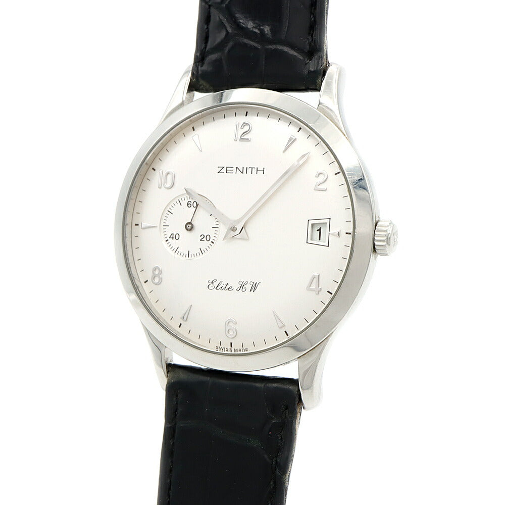ZENITH ゼニス クラス エリート 01.0125.650 デイト スモールセコンド シルバー SS ステンレス 純正ベルト 純正尾錠 メンズ 手巻き【6ヶ月保証】【腕時計】【中古】