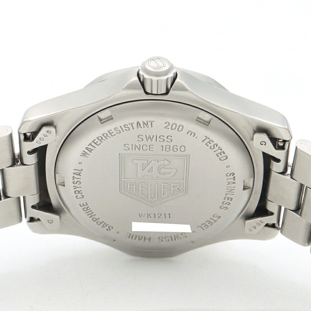 電池交換済 TAG Heuer タグホイヤー プロフェッショナル WK1211 デイト 200m防水 白 ホワイト SS ステンレス メンズ クォーツ【6ヶ月保証】【腕時計】【中古】