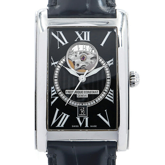 FREDERIQUE CONSTANT フレデリックコンスタント カレ ハートビート FC-303/310/315X4C4/5/6 デイト 裏スケ 黒 ブラック SS ステンレス 純正尾錠 メンズ 自動巻き【6ヶ月保証】【腕時計】【中古】