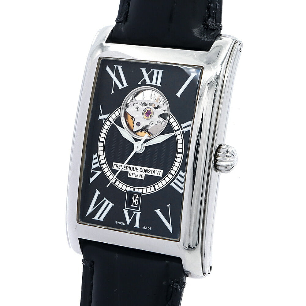 FREDERIQUE CONSTANT フレデリックコンスタント カレ ハートビート FC-303/310/315X4C4/5/6 デイト 裏スケ 黒 ブラック SS ステンレス 純正尾錠 メンズ 自動巻き【6ヶ月保証】【腕時計】【中古】