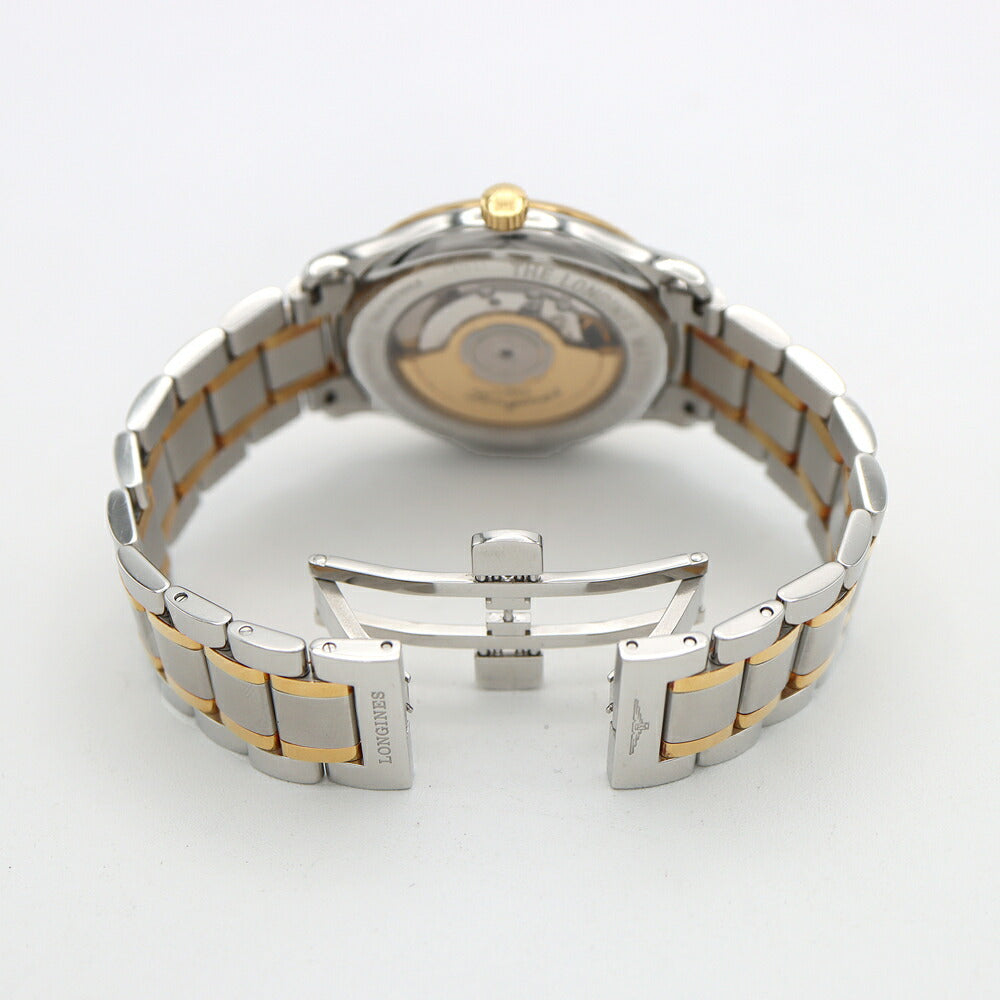 LONGINES ロンジン マスターコレクション L2.628.5 デイト 30m防水 裏スケ 白 ホワイト YG イエローゴールド SS ステンレス コンビ メンズ 自動巻き【6ヶ月保証】【腕時計】【中古】