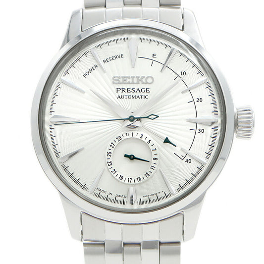 SEIKO セイコー プレザージュ カクテルタイム 4R57-00E0 SARY079 デイト パワーリザーブ 裏スケ シルバー SS ステンレス メンズ 自動巻き プレサージュ【6ヶ月保証】【腕時計】【中古】