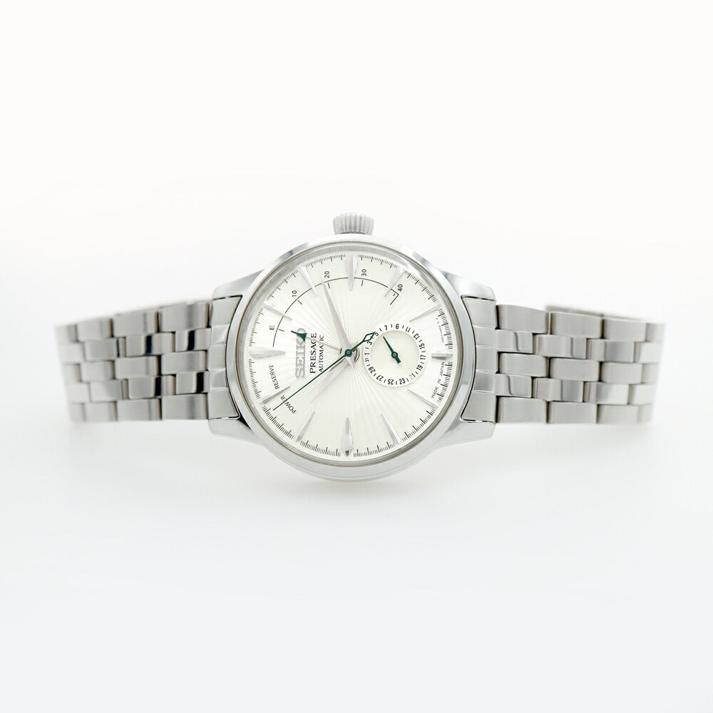 SEIKO セイコー プレザージュ カクテルタイム 4R57-00E0 SARY079 デイト パワーリザーブ 裏スケ シルバー SS ステンレス メンズ 自動巻き プレサージュ【6ヶ月保証】【腕時計】【中古】