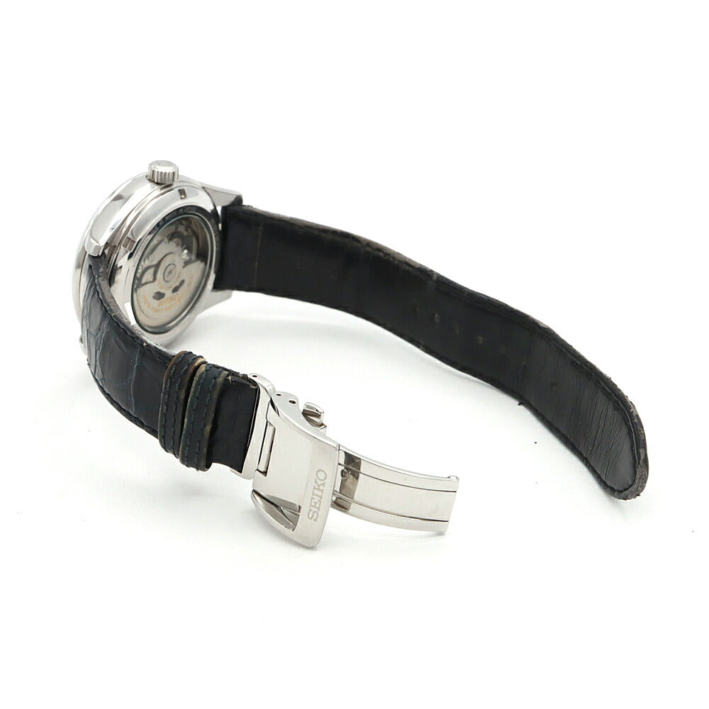 SEIKO セイコー プレザージュ 琺瑯ダイヤル 6R27-00F0 パワーリザーブ デイト 裏スケ 琺瑯 白 ホワイト SS ステンレス 純正ベルト 純正尾錠 メンズ 自動巻き プレサージュ【6ヶ月保証】【腕時計】【中古】