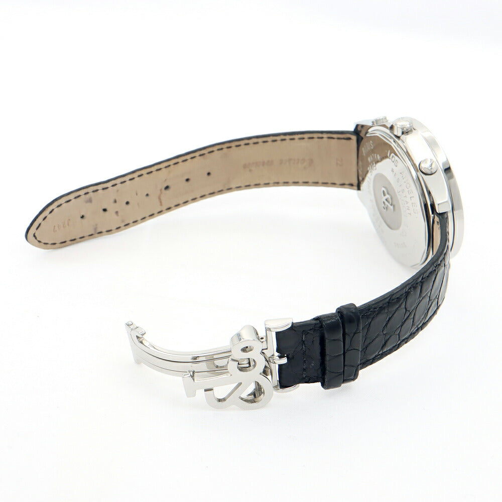 電池交換済 JACOB&Co. ジェイコブ ファイブタイムゾーン 47mm 1065 ダイヤモンド ダイヤベゼル デイト 黒 ブラック SS ステンレス 純正ベルト 純正尾錠 メンズ クォーツ 5タイム【6ヶ月保証】【腕時計】【中古】