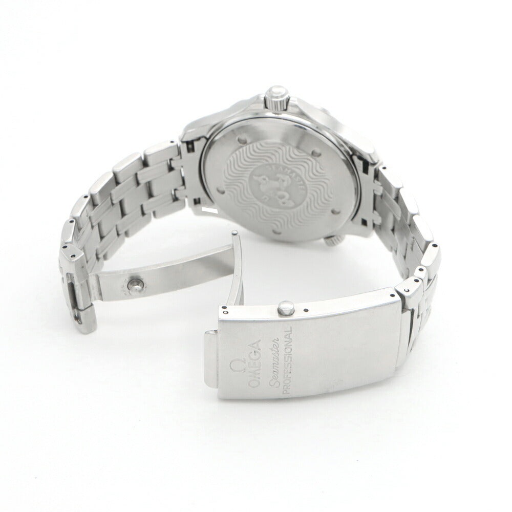 電池交換済 OMEGA オメガ シーマスター300 2542.80 デイト 300m防水 青 ブルー SS ステンレス メンズ クォーツ【6ヶ月保証】【腕時計】【中古】