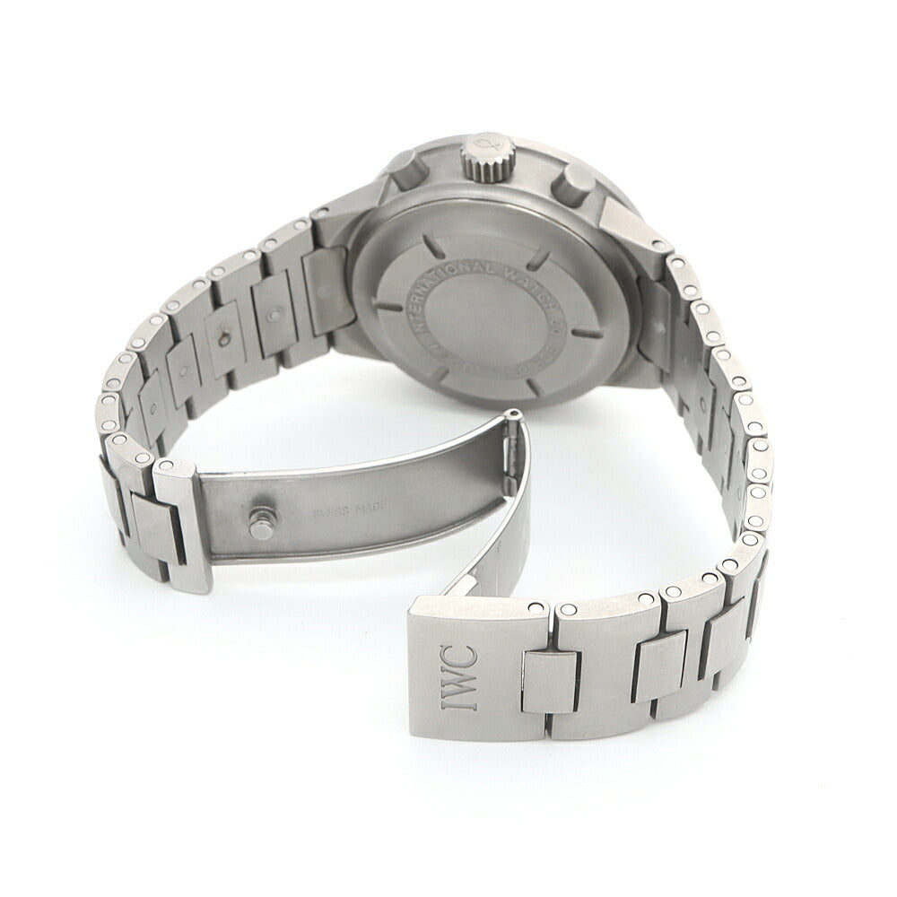 IWC インターナショナルウォッチカンパニー GST クロノグラフ IW370703 デイデイト 黒 ブラック Ti チタン メンズ 自動巻き 【6ヶ月保証】【腕時計】【中古】