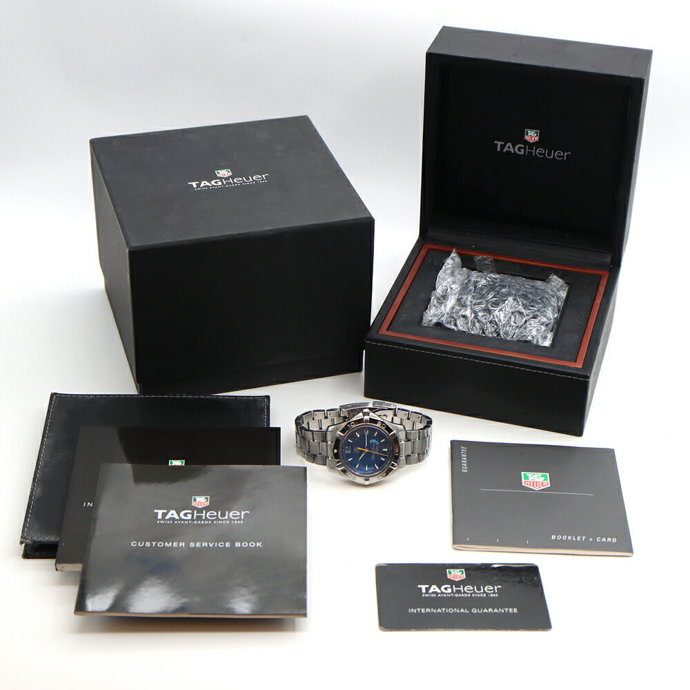 内部点検済 TAG Heuer タグホイヤー ニューアクアレーサー ボラボラ 2007 日本900本限定 WAF211N BA0806 デイト 300m防水 青 ブルーシェル SS ステンレス メンズ 自動巻き【6ヶ月保証】【腕時計】【中古】