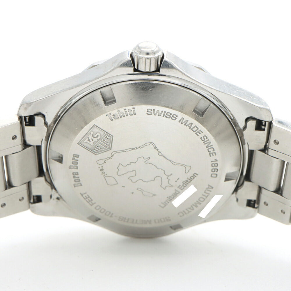 内部点検済 TAG Heuer タグホイヤー ニューアクアレーサー ボラボラ 2007 日本900本限定 WAF211N BA0806 デイト 300m防水 青 ブルーシェル SS ステンレス メンズ 自動巻き【6ヶ月保証】【腕時計】【中古】