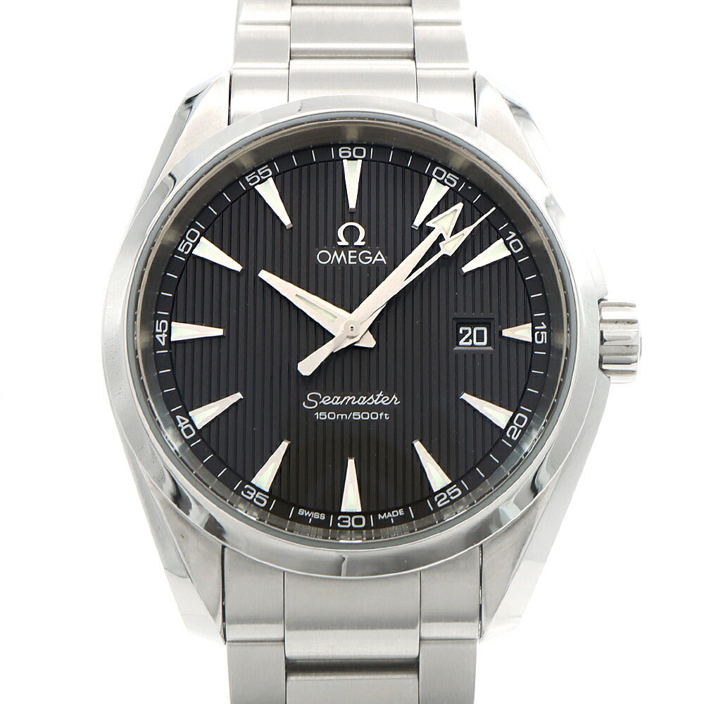 電池交換済 OMEGA オメガ シーマスター アクアテラ 231.10 デイト 150m防水 グレー SS ステンレス メンズ クォーツ【6ヶ月保証】【腕時計】【中古】