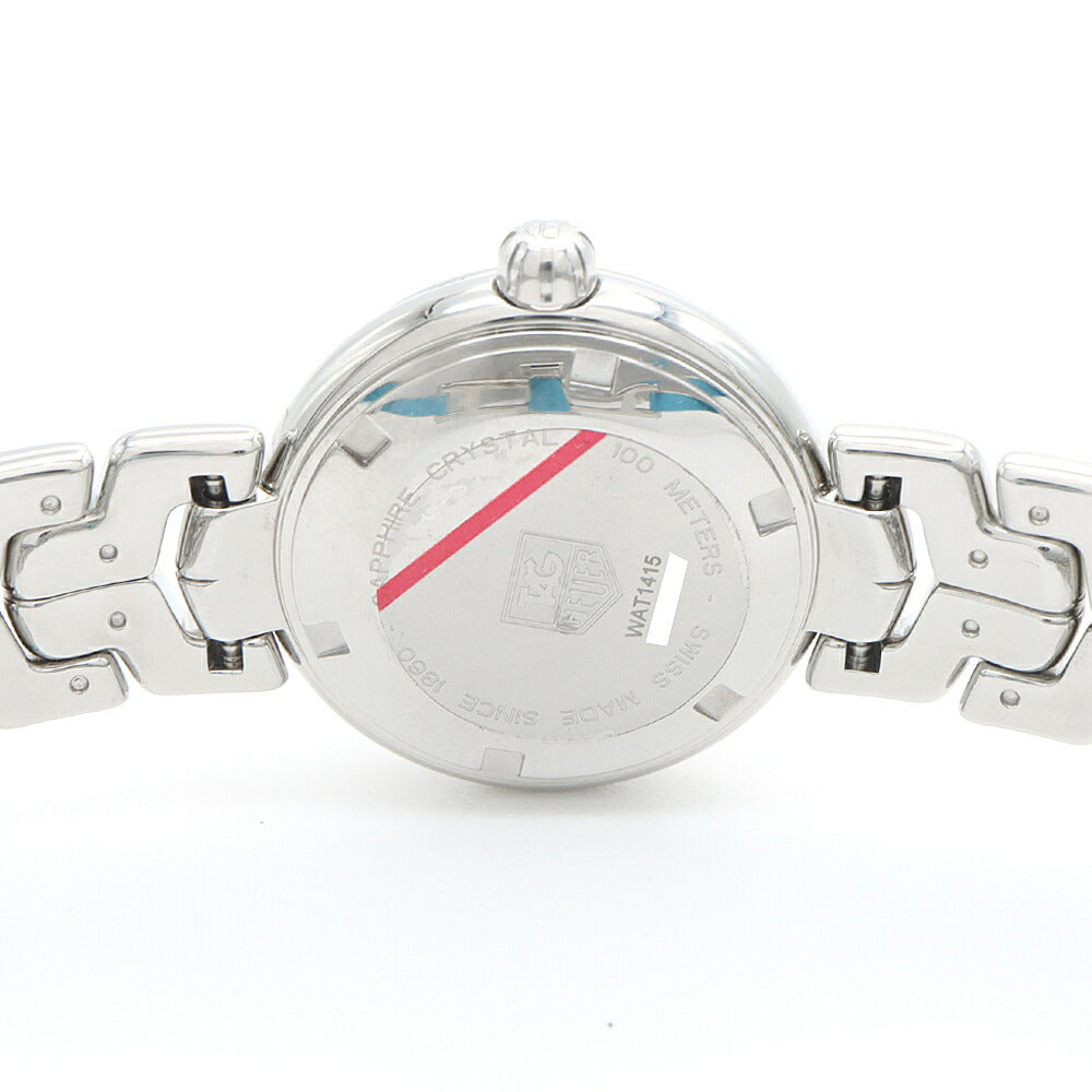 電池交換済 TAG Heuer タグホイヤー リンク WAT1415 BA0954 100m防水 11Pダイヤ 純正ダイヤモンド ピンク SS ステンレス レディース クォーツ【6ヶ月保証】【腕時計】【中古】