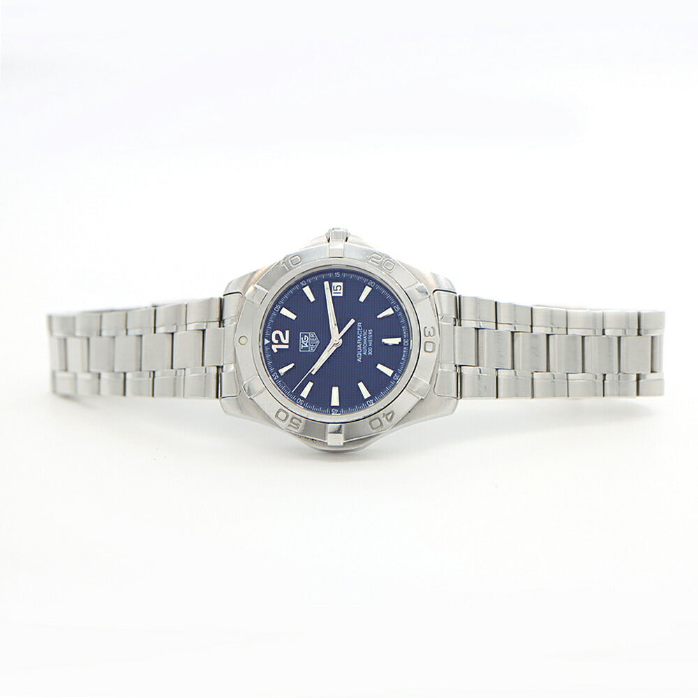TAG Heuer タグホイヤー アクアレーサー WAF2112 300m防水 デイト 青 ブルー SS ステンレス メンズ 自動巻き【6ヶ月保証】【腕時計】【中古】