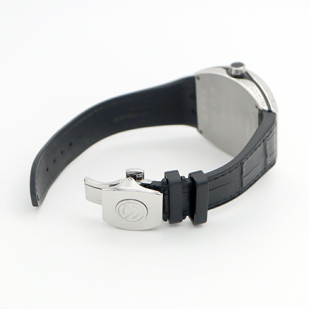 FRANCK MULLER フランクミュラー ヴァンガード ダイヤベゼル ダイヤ文字盤 V41SCDT ダイヤモンド デイト SS ステンレス 純正ベルト 純正バックル尾錠 アフターダイヤ メンズ 自動巻き【6ヶ月保証】【中古】【腕時計】