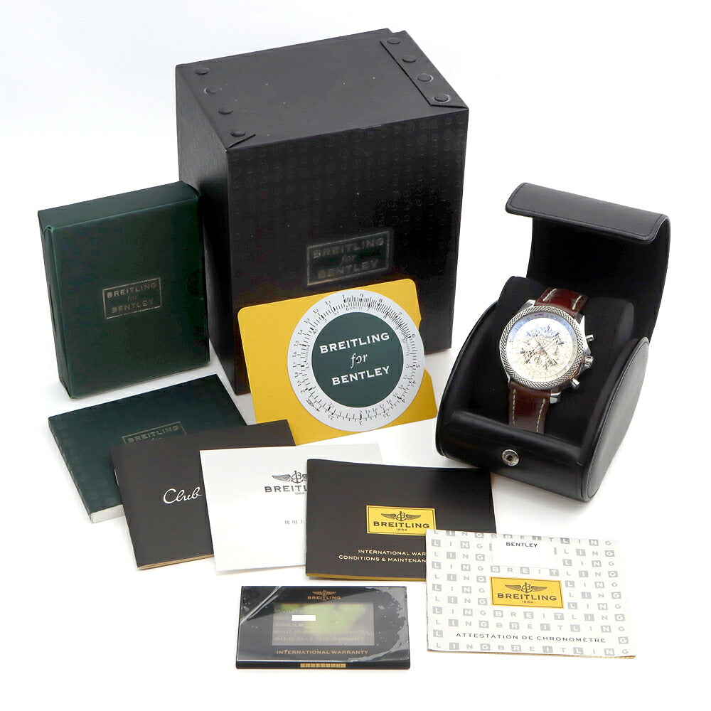 BREITLING ブライトリング ベントレー B06 クロノグラフ AB061112 G768 100m防水 デイト シルバー SS ステンレス 純正ベルト 純正尾錠 メンズ 自動巻き【自社保証6ヶ月】【腕時計】【中古】