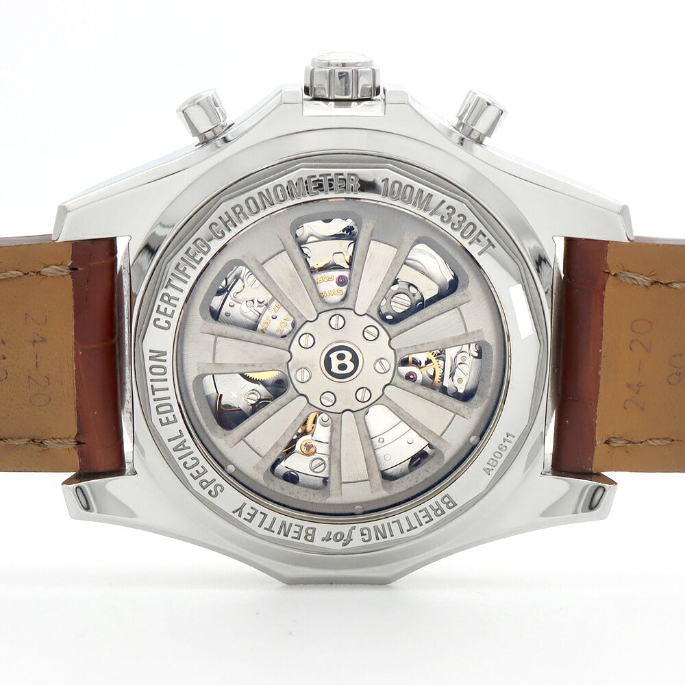 BREITLING ブライトリング ベントレー B06 クロノグラフ AB061112 G768 100m防水 デイト シルバー SS ステンレス 純正ベルト 純正尾錠 メンズ 自動巻き【自社保証6ヶ月】【腕時計】【中古】