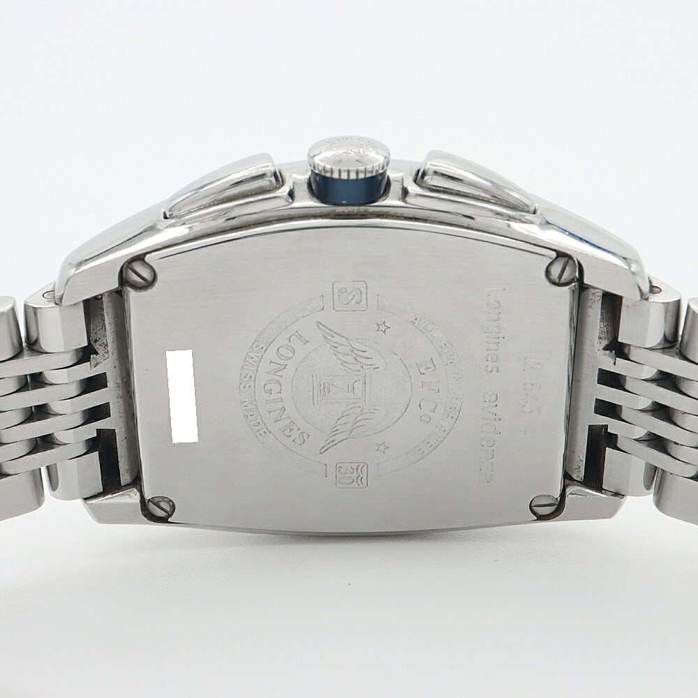 内部点検済 LONGINES ロンジン エヴィデンツァ L2.643.4 クロノグラフ デイト 30m防水 黒 ブラック SS ステンレス メンズ 自動巻き【6ヶ月保証】【腕時計】【中古】