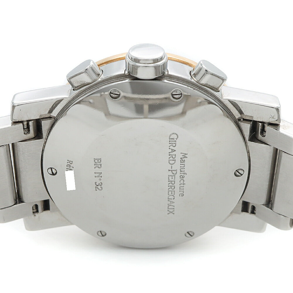 内部点検済 GIRARD PERREGAUX ジラールペルゴ GP7000 クロノグラフ 7030 デイト 白 ホワイト SS ステンレス PG ピンクゴールド コンビ メンズ 自動巻き 【6ヶ月保証】【腕時計】【中古】